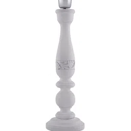 Homesake White & Red Solid Handcrafted Bedside Standard Table Lamp with Shade image 3