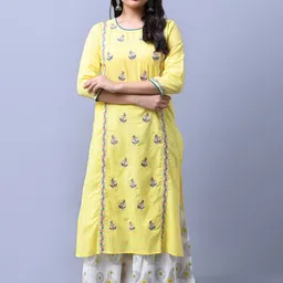 RANGMAYEE Women Floral Embroidered Regular Thread Work Kurta with Sharara-picture-6