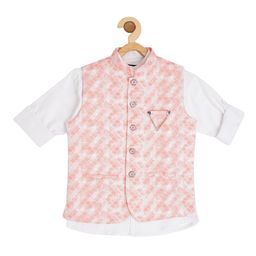 CAVIO Boys Printed Nehru Jacket With Shirt-picture-13