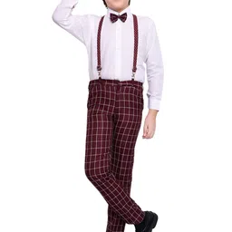 BAESD Boys Shirt With Trousers And Suspenders Set-image-110
