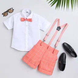 Jeetethnics Boys Shirt Collar Shirt & Shorts With Suspenders-34