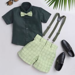 Jeetethnics Boys Shirt Collar Shirt & Shorts With Suspenders-58