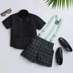 Jeetethnics Boys Shirt Collar Shirt & Shorts With Suspenders-27