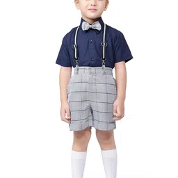 BAESD Boys Shirt & Shorts With Suspenders-image-41