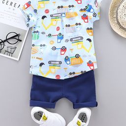 StyleCast Boys Printed Shirt with Shorts-picture-17