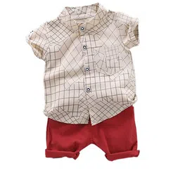 StyleCast Boys Checked Shirt with Shorts-image-95