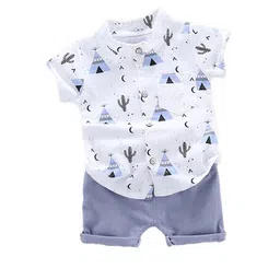 StyleCast Infant Boys Printed Shirt with Shorts-picture-7