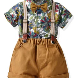 StyleCast x Revolte Boys Printed Pure Cotton Shirt with Shorts-image-5