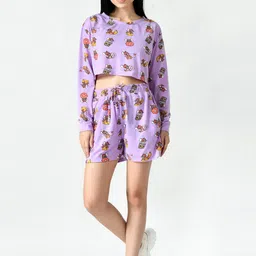 Fashionhub Angry Birds Printed Top With Short-image-70