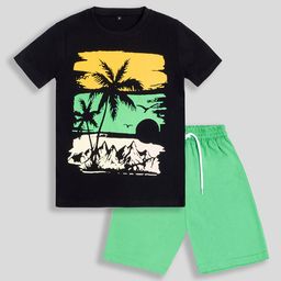 BAESD Kids Printed Pure Cotton T-shirt with Shorts-image-35