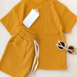 BELLIZA Unisex Kids Round Neck T-shirt With Shorts-image-30