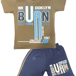 BAESD Unisex Kids Printed Pure Cotton T-shirt With Shorts-image-26