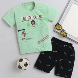 DKGF FASHION Boys Printed Pure Cotton T-shirt With Shorts-image-57