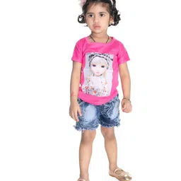 BAESD Girls Graphic Printed T-shirt with Shorts-image-88