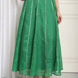 NEUDIS Striped Flared Maxi Length Skirt-picture-55
