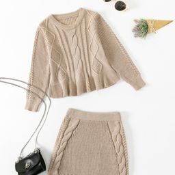 StyleCast Brown Infant Girls Long Sleeves Top with Skirt-image-36
