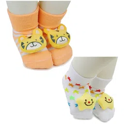 BAESD Infants Pack Of 2 Patterned Cotton Ankle Length Socks-58