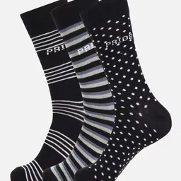 PRIDE APPAREL Pack Of 3 Patterned Above Ankle Length Socks-54