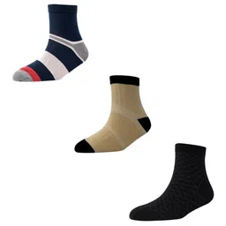 Cotstyle Men Pack Of 3 Assorted Patterned Ankle Length Socks-14