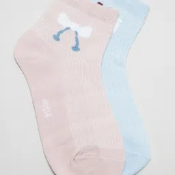 J Style Kids Pack of 2 Patterned Ankle Length Socks-image-84