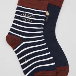 J Style Kids Pack of 2 Patterned Ankle Length Socks-image-25