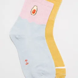 J Style Kids Pack of 2 Patterned Ankle Length Socks-16