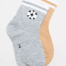 J Style Kids Pack of 2 Patterned Ankle Length Socks-image-47