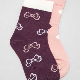 J Style Kids Pack of 2 Patterned Ankle Length Socks-image-29