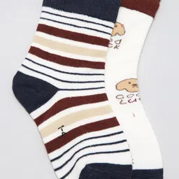 J Style Kids Pack of 2 Patterned Ankle Length Socks-image-50