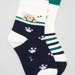 J Style Kids Pack of 2 Patterned Ankle Length Socks-image-48
