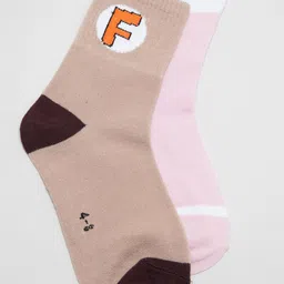 J Style Kids Pack of 2 Patterned Ankle Length Socks-image-19