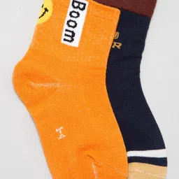 J Style Kids Pack of 2 Patterned Ankle Length Socks-image-45