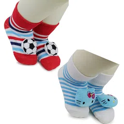 BAESD Infants Pack Of 2 Striped Cotton Above Ankle Length Socks-8