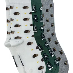 Mint & Oak  Men Pack Of 3 Printed Above Ankle-Length Socks-30
