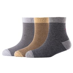 Cotstyle Men Pack Of 3 Striped Cotton Above Ankle-Length Socks-image-91