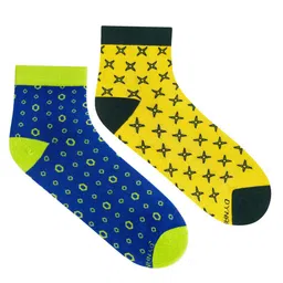 Dynamocks Unisex Pack Of 2 Patterned Ankle-Length Socks-11