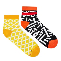 Dynamocks Pack Of 2 Patterned Ankle-Length Socks-3