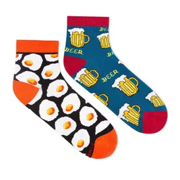 Dynamocks Unisex Pack Of 2 Patterned Ankle-length Socks-10