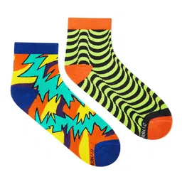 Dynamocks Unisex Pack Of 2 Patterned Ankle-Length Socks-73