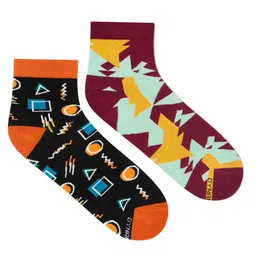 Dynamocks Unisex Pack Of 2 Patterned Ankle-Length Socks-17