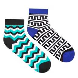 Dynamocks Pack Of 2 Patterned Ankle-Length Socks-1