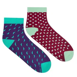 Dynamocks Unisex Pack Of 2 Patterned Ankle-Length Socks-66