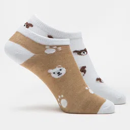 J Style Women Pack Of 2 Assorted Ankle-Length Socks-55