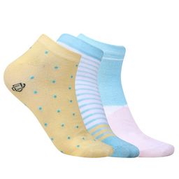 Dollar Socks Women Pack Of 3 Self-Designed Cotton Ankle-Length Socks-image-33