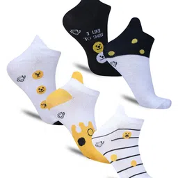 Dollar Socks Pack Of 5 Self-Designed Cotton Ankle-Length Socks-image-27