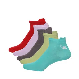 Feelings Women Pack of 5 Assorted Cotton Ankle-Length Socks-image-94