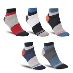 Dollar Socks Men Pack Of 5 Colourblocked Ankle-length Socks-picture-26