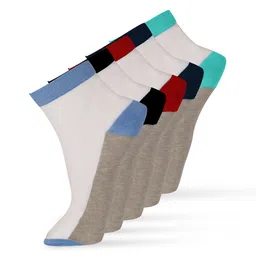 FRENCHIE Men Pack Of 5 Assorted Cotton Ankle-length Socks-image-32