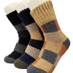 Alexvyan Men Pack Of 3 Checked Calf-Length Socks-2