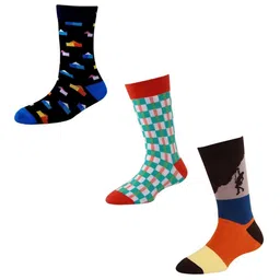 Cotstyle Men Pack Of 3 Assorted Calf-Length Socks-7